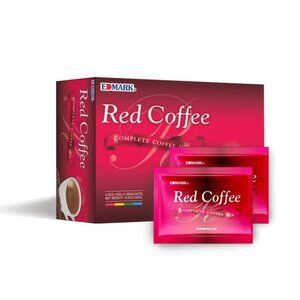 Edmark Red Coffee – Sugar-Free Instant Blend with Rose Extract, 20 Sachets